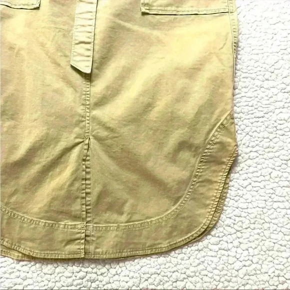 Gap Khaki “Retro” 70’s High Tie Waist Pocket Cotton Round Hem Midi Skirt Size 6 - Picture 8 of 13